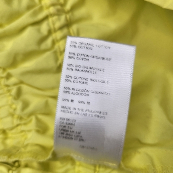 Anthropologie Maeve Liora blouse yellow thick straps ruched square neck sz Small - Picture 9 of 9